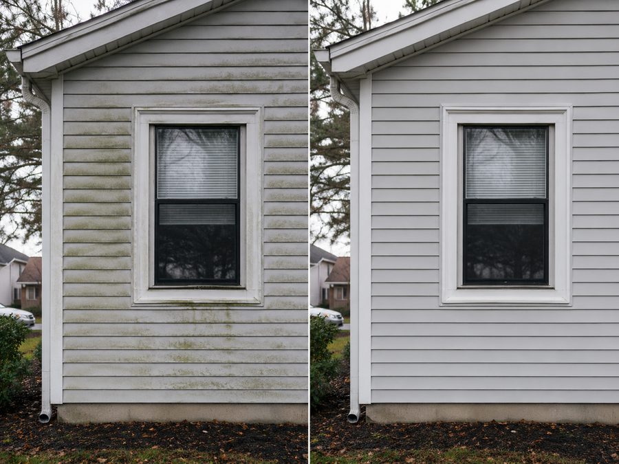 Home wash before and after, Alpharetta GA