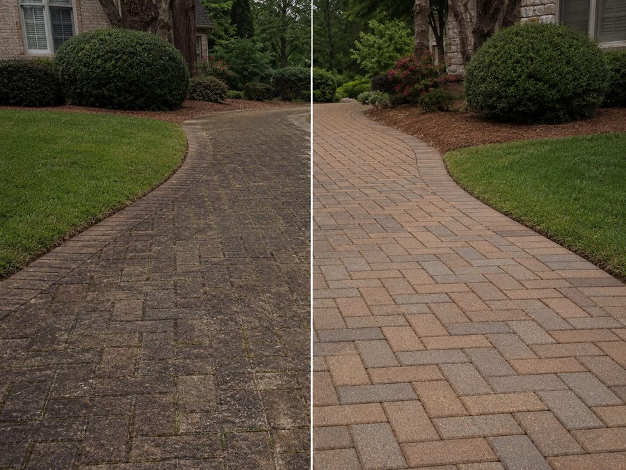 Walkway before and after, Decatur GA